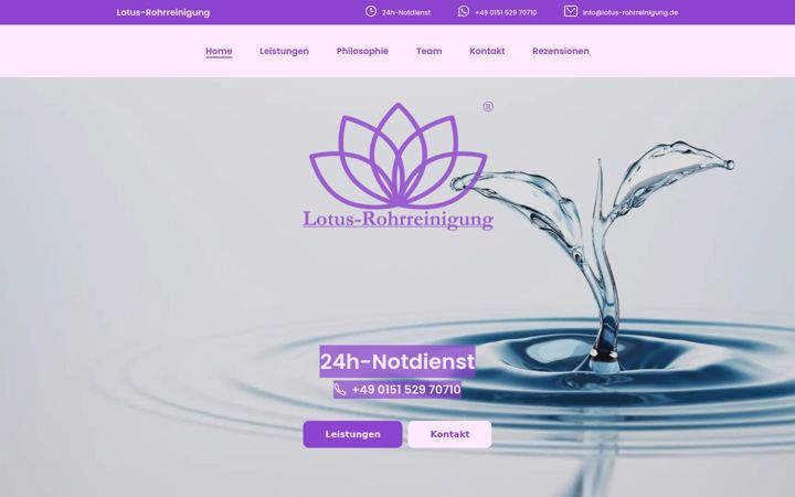 Screenshot of lotus-rohrreinigung.de