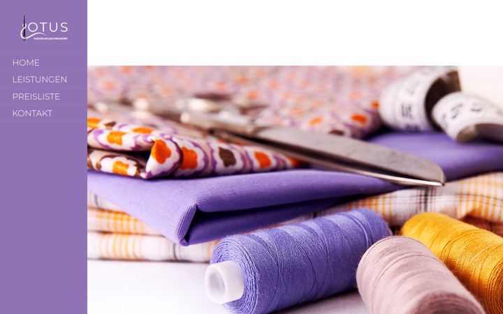 Screenshot of lotus-schneiderei.de