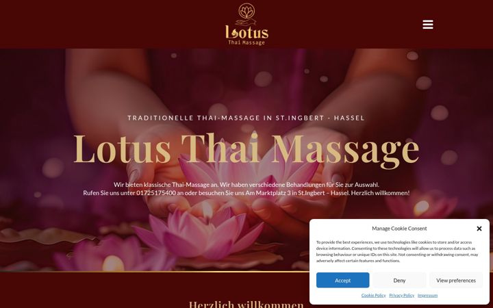 Screenshot of lotus-thai-massage-hassel.de