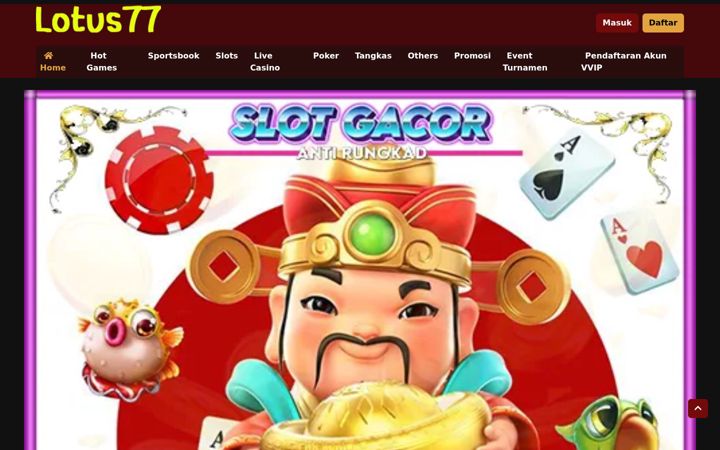 Screenshot του lotus77slot.com