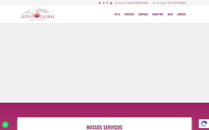 Screenshot of lotusglobal-engenharia.com.br