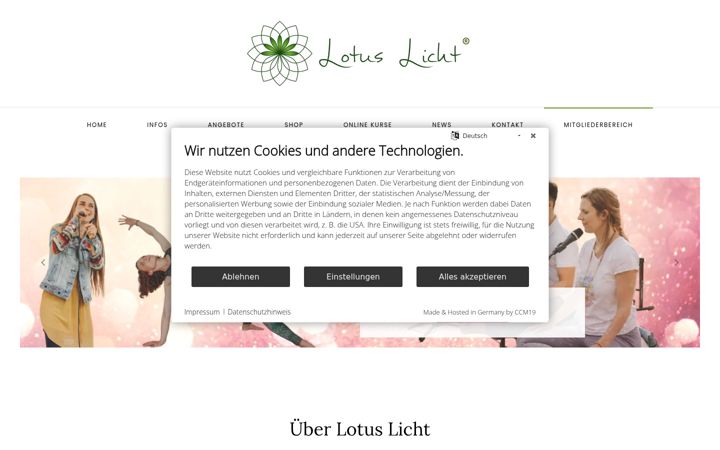 Screenshot of lotuslicht.de
