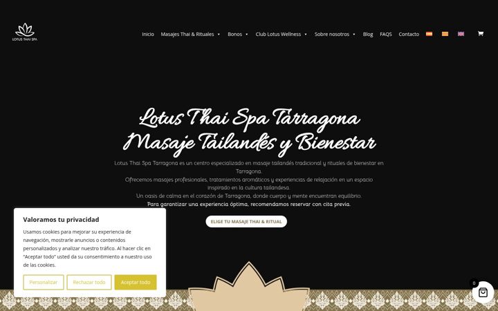Screenshot of lotusthaispa.es
