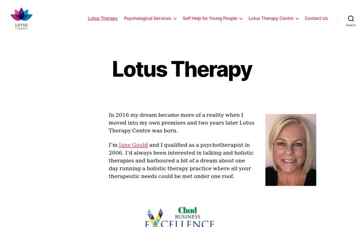 Screenshot of lotustherapynrc.co.uk