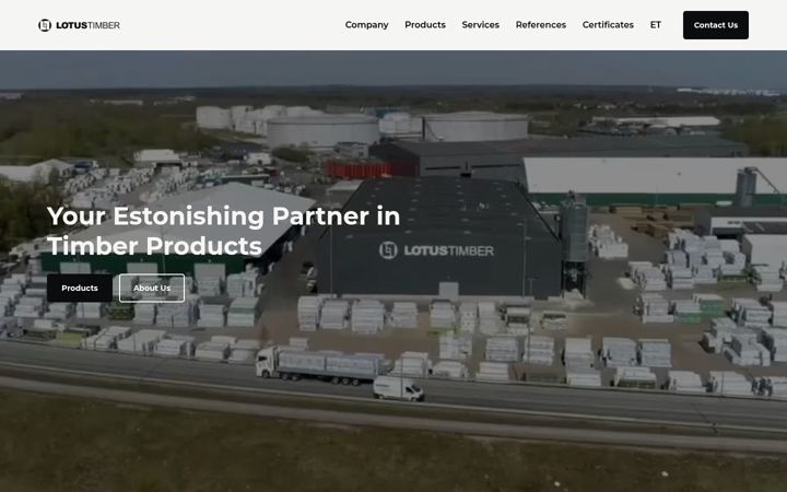 Screenshot of lotustimber.com