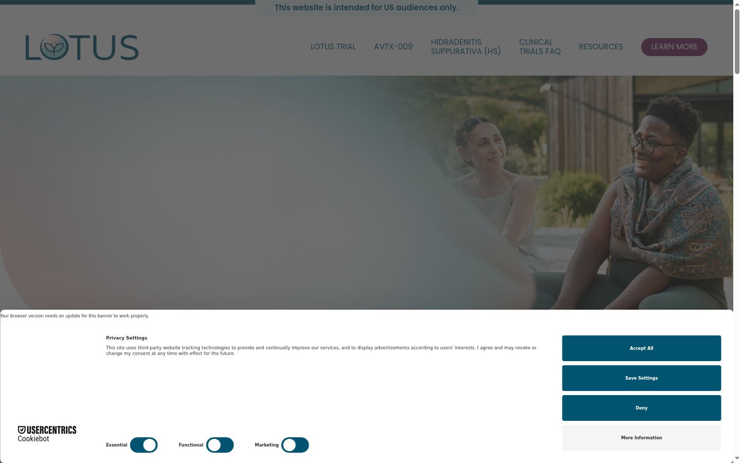 Screenshot του banner συγκατάθεσης που εμφανίστηκε πριν από οποιαδήποτε αλληλεπίδραση