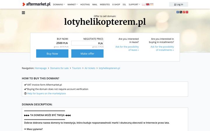 Screenshot of lotyhelikopterem.pl