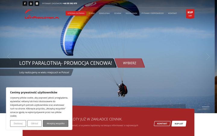 Screenshot of lotyparalotnia.pl