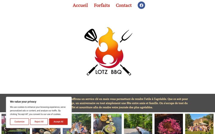 Screenshot of lotz-bbq.com