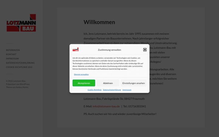 Screenshot of lotzmann-bau.de