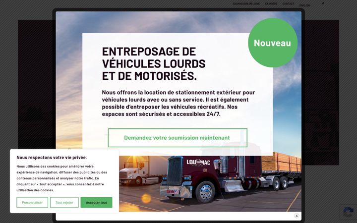 Screenshot of lou-mactrans.com
