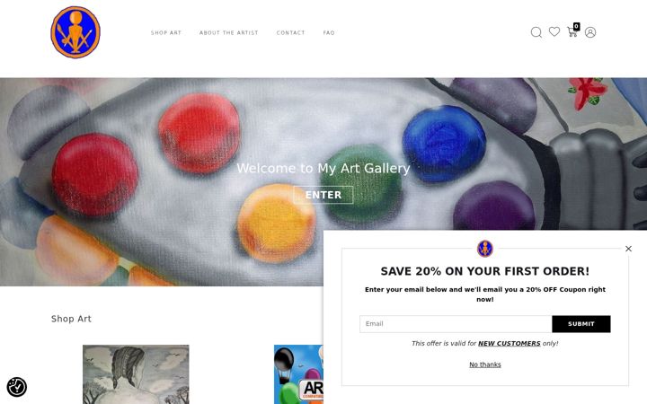 Screenshot of louartworld.com