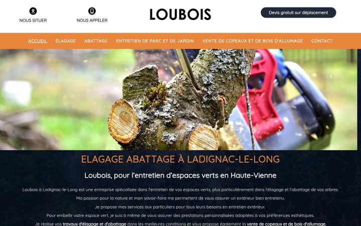 Screenshot of loubois-elagage87.fr