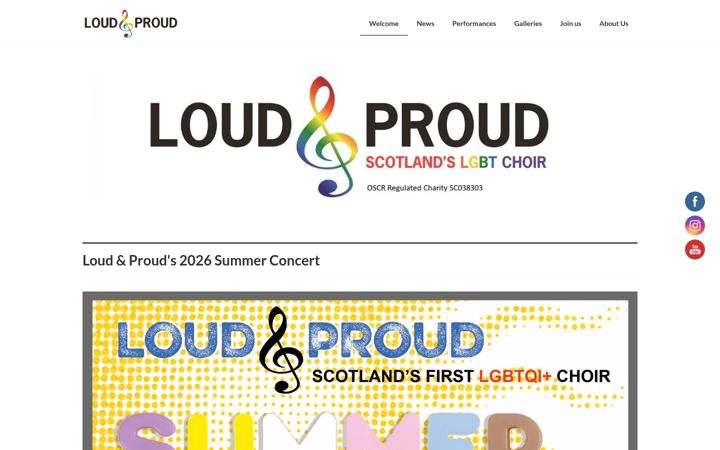 Screenshot of loudandproudchoir.org
