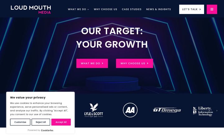 Screenshot of loudmouth-media.com