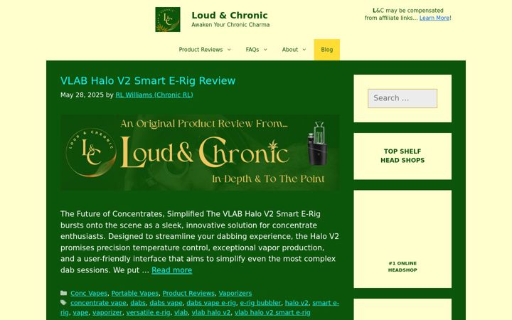 Screenshot of loudnchronic.com