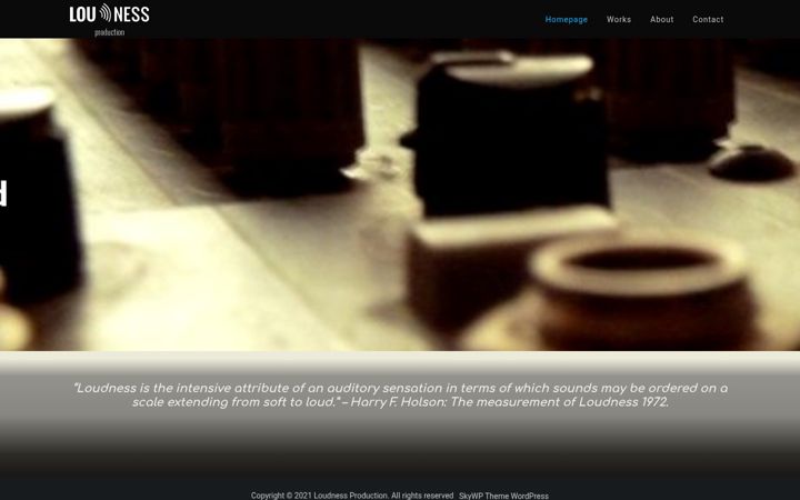 Screenshot of loudnessproduction.com