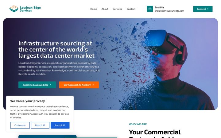 Screenshot of loudounedge.com
