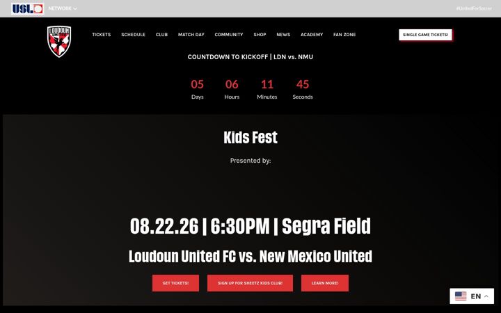 Screenshot of loudoununitedfc.com