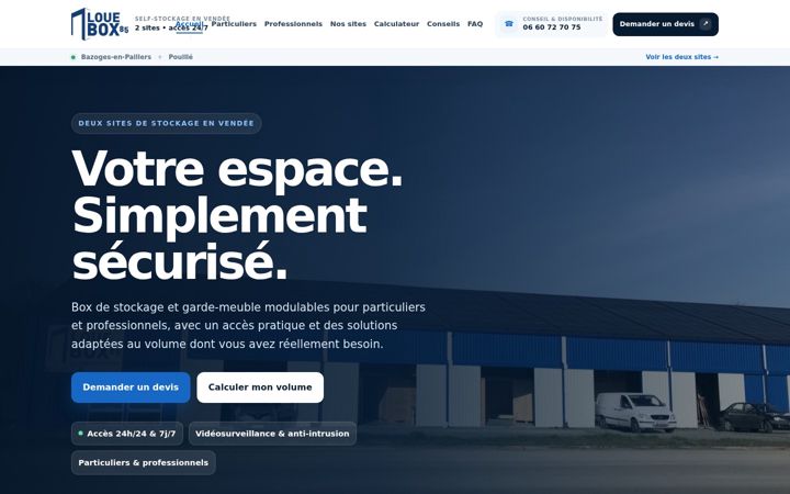 Screenshot of louebox85.com