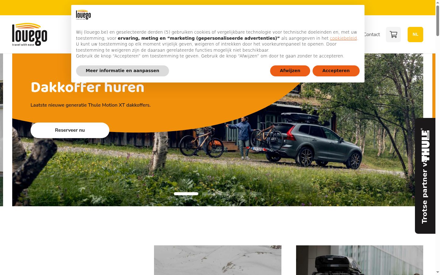 Screenshot des Einwilligungsbanners vor jeglicher Interaktion