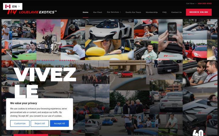 Screenshot of louelavie.com