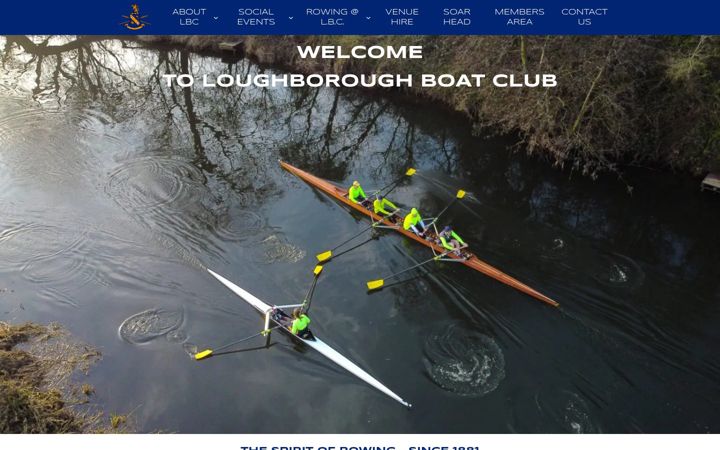 Screenshot of loughboroughboatclub.co.uk