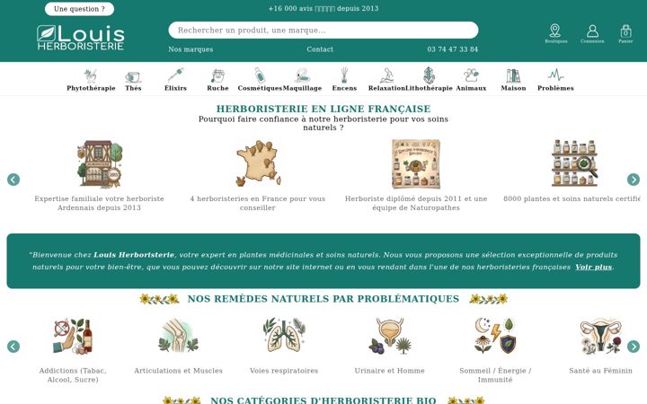 Snímek obrazovky louis-herboristerie.com