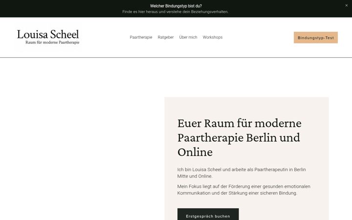 Screenshot of louisascheel.com