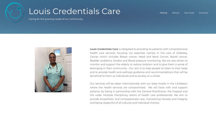 Screenshot of louiscredentialscare.com