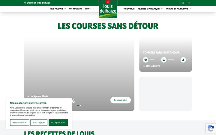 Screenshot of louisdelhaize.be