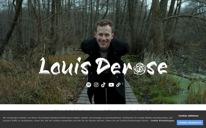 Screenshot of louisderosemusic.com