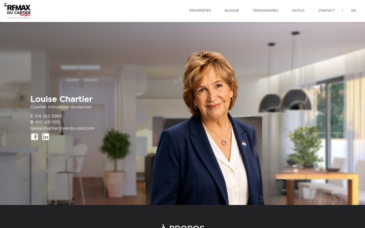 Screenshot of louisechartier.com