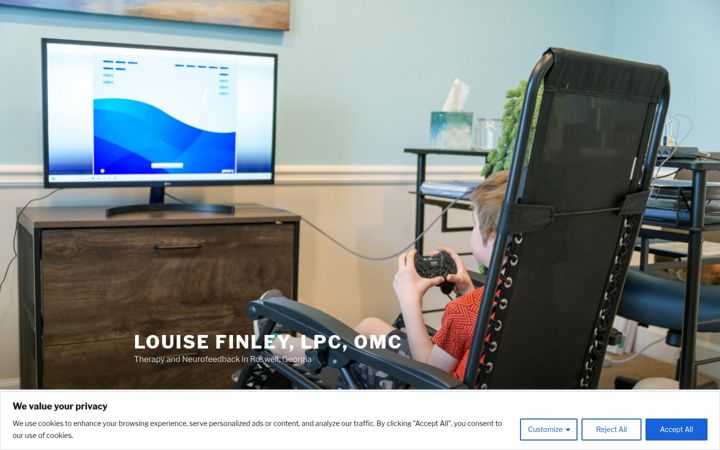 Screenshot of louisefinley.com