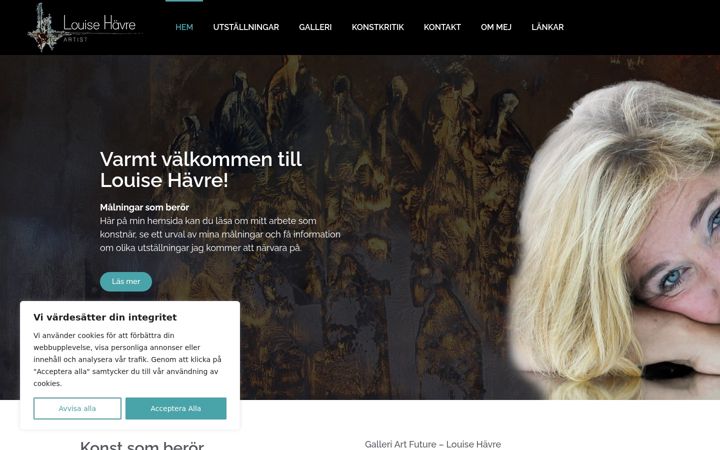 Screenshot of louisehavre.se
