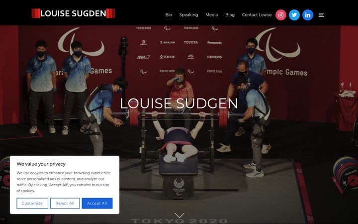 Screenshot of louisesugden.co.uk