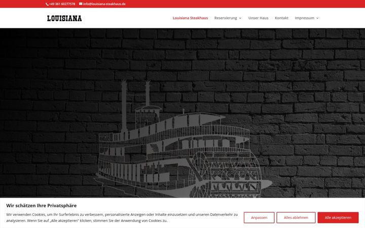 Screenshot of louisiana-steakhaus.de