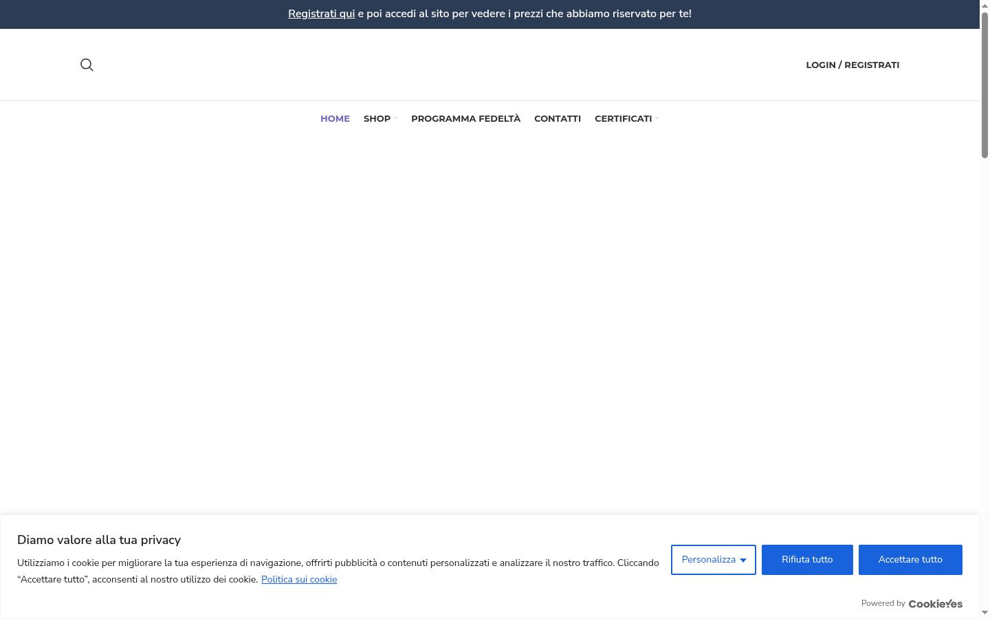 Capture d'écran de la bannière de consentement affichée avant toute interaction