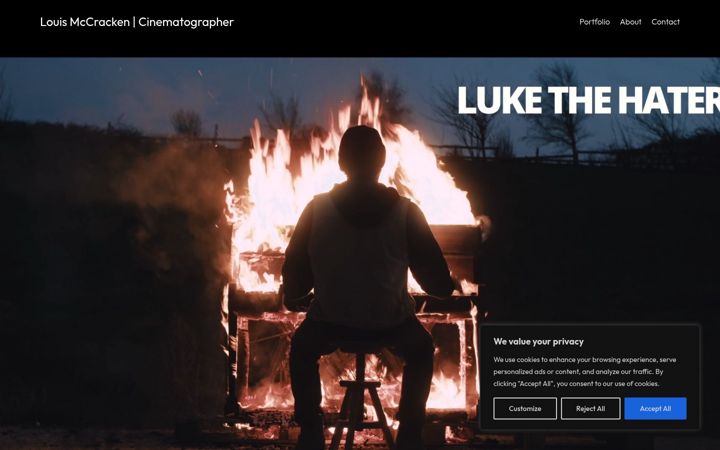 Screenshot of louismccracken.uk