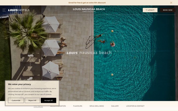 Screenshot of louisnausicaabeach.com