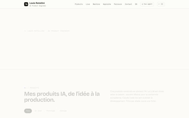 Screenshot of louisrotellini.fr