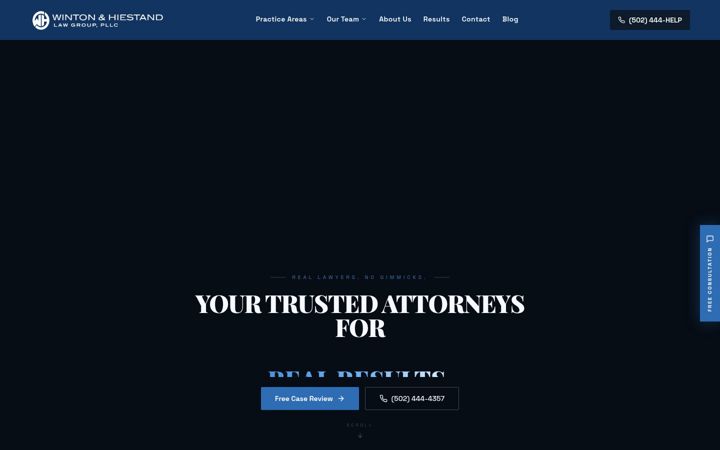 Screenshot of louisvillelawoffice.com