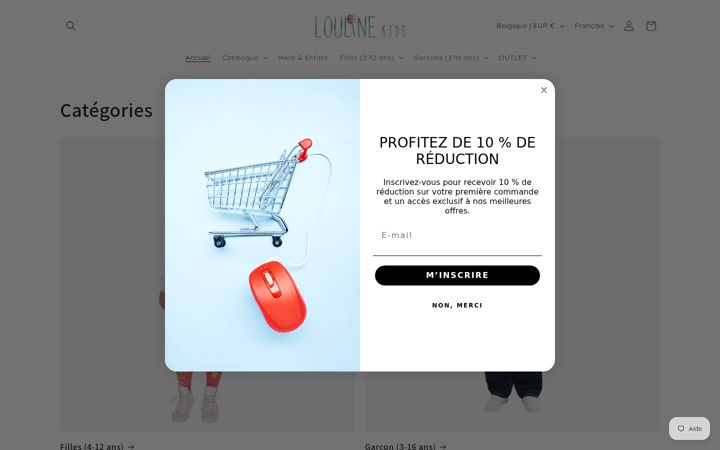 Screenshot of loulinekids.be