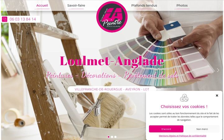 Screenshot of loulmet-anglade-peinture.fr