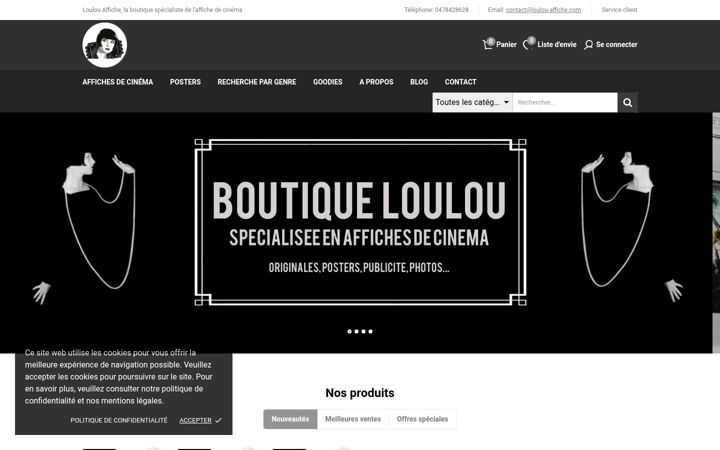 Screenshot of loulou-affiche.com