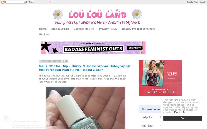 Screenshot of loulouland.co.uk