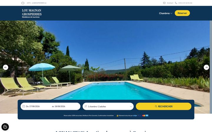 Screenshot of loumagnangrospierres.fr