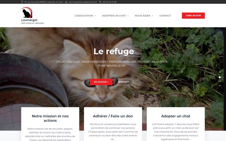 Screenshot of loumargot-sos-chats.org