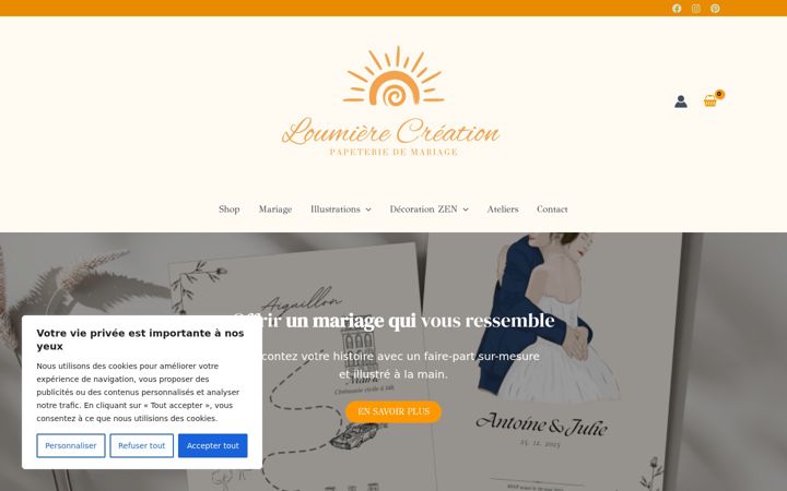 Screenshot of loumierecreation.fr