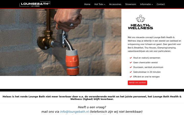 Screenshot of loungebath.nl